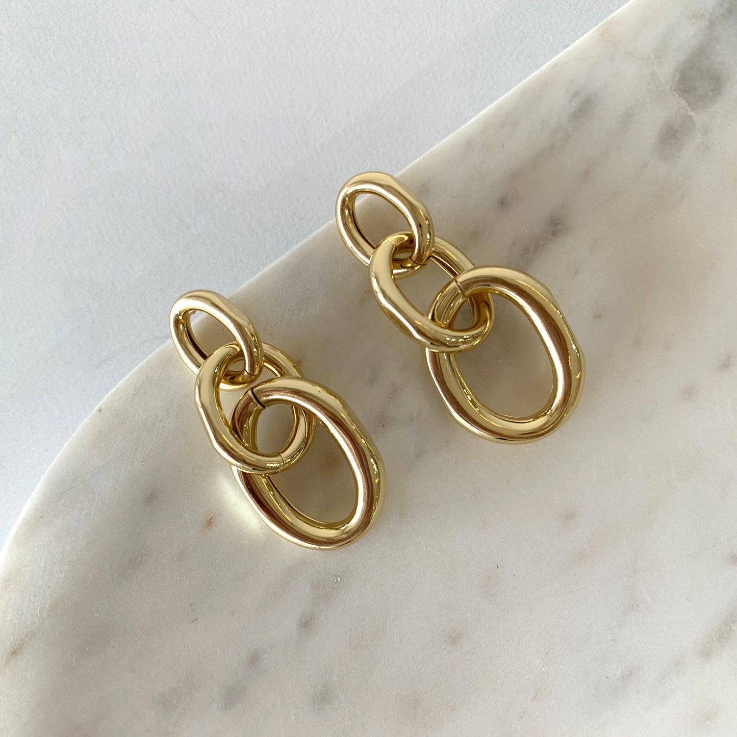 Aretes eslabones cadenas chunky