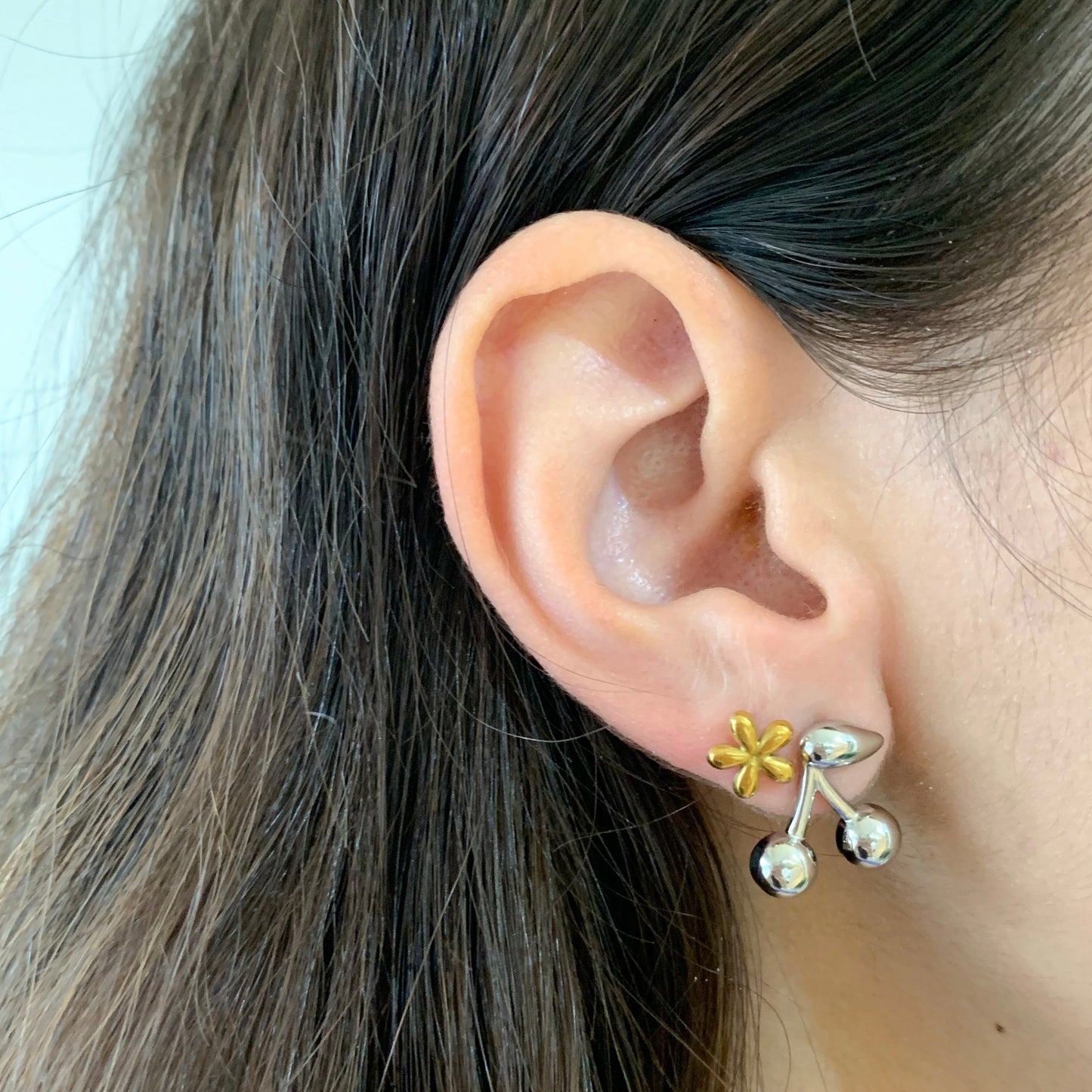 Aretes de cerezas