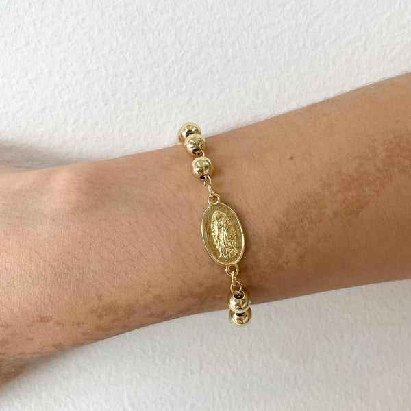 Pulsera decenario con medalla Virgen de Guadalupe