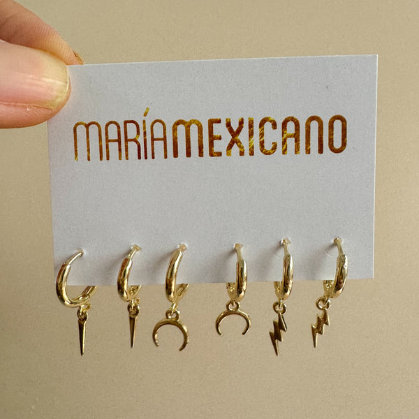 Set piercings dorados