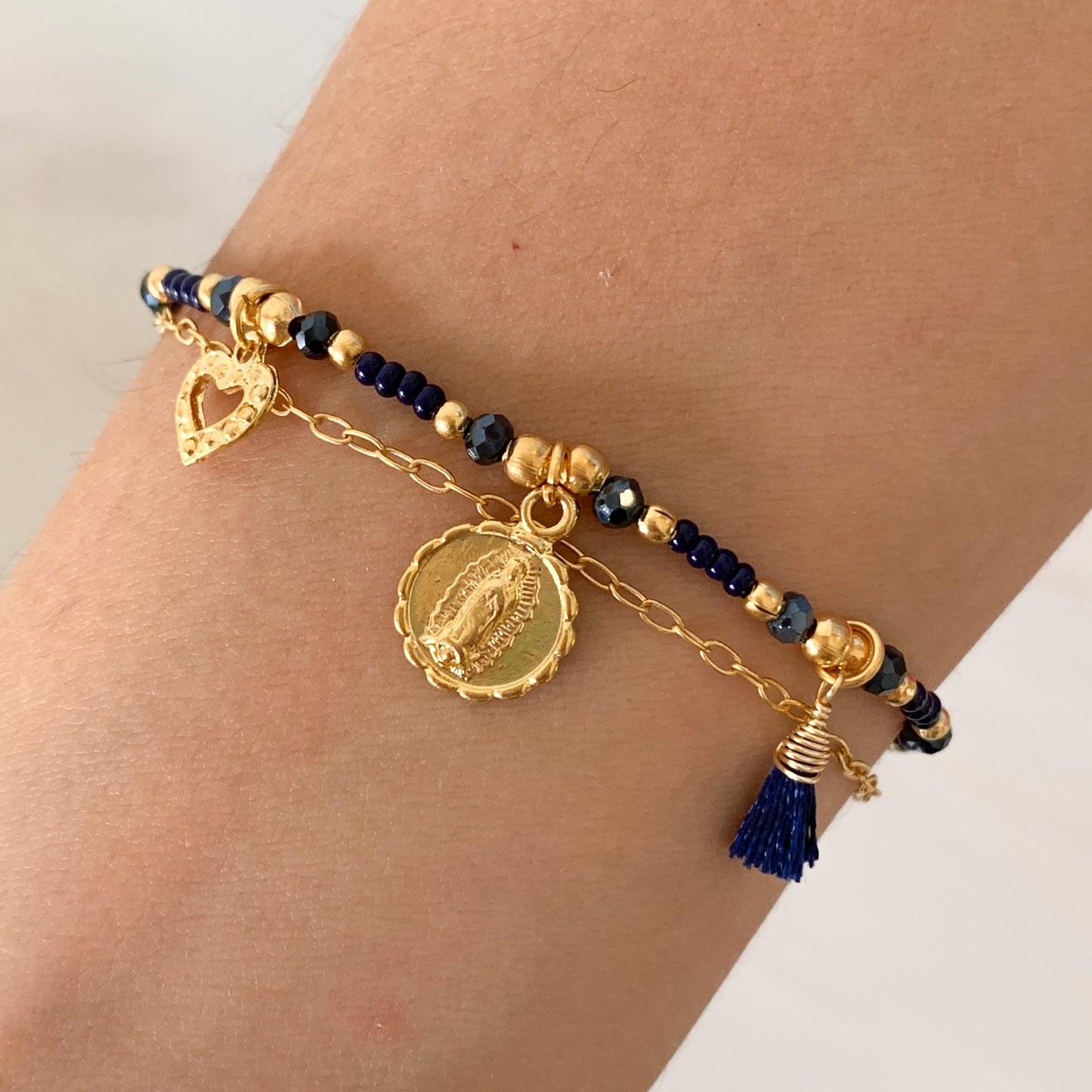 Pulsera doble Virgen