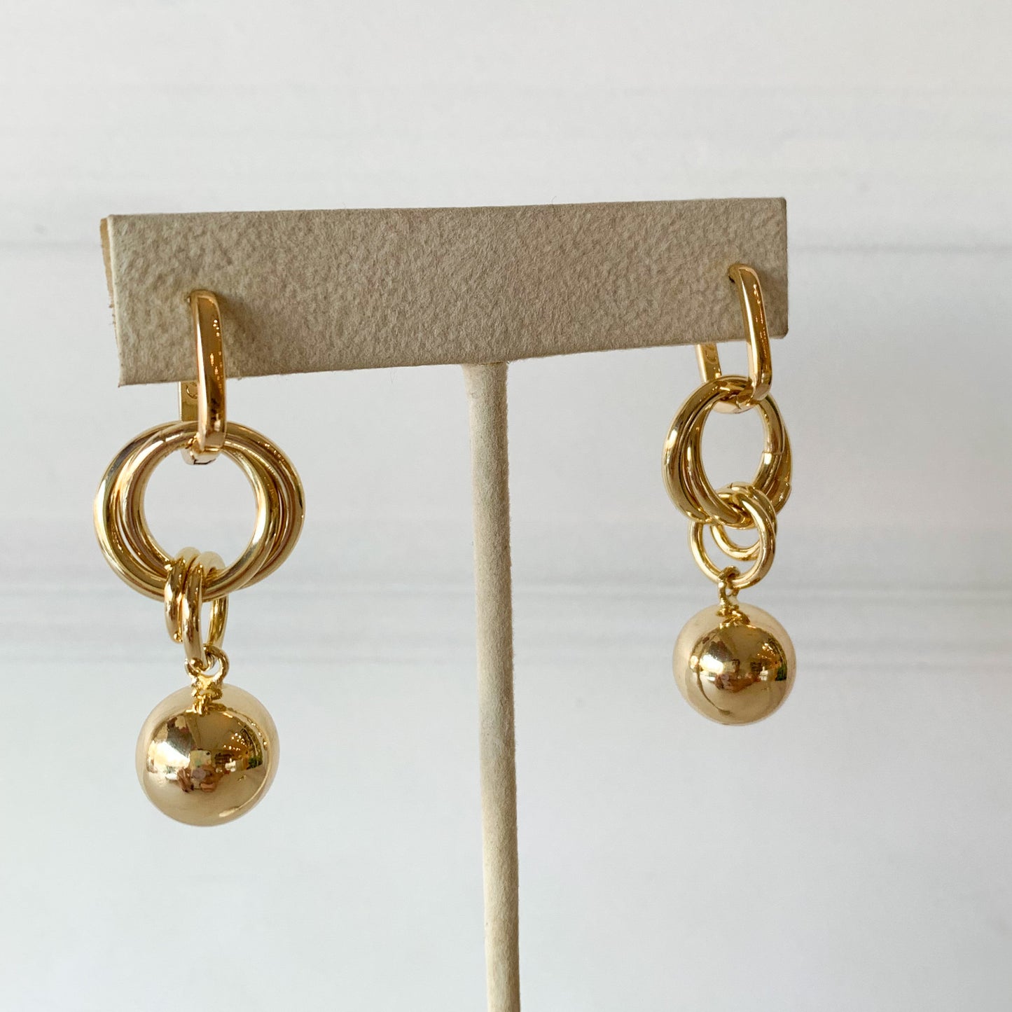 Aretes cadenas y bolita