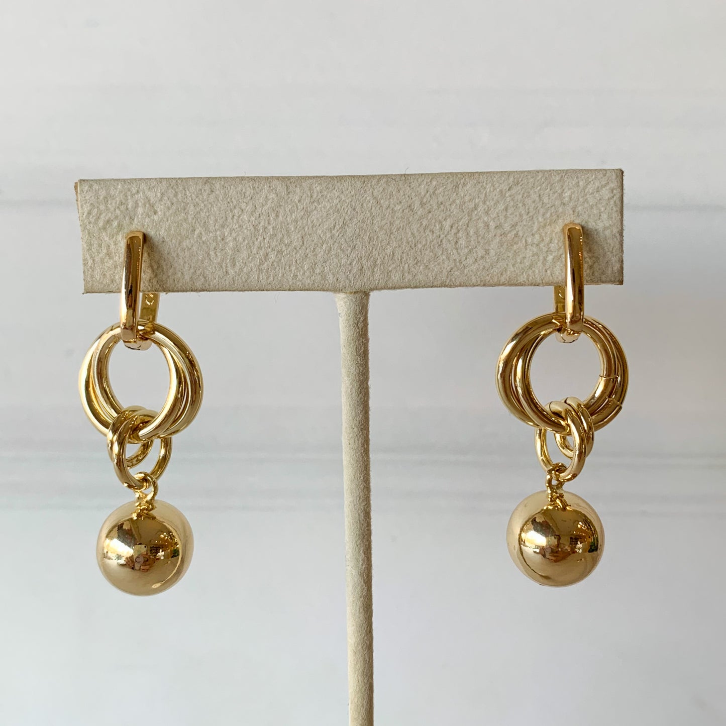 Aretes cadenas y bolita