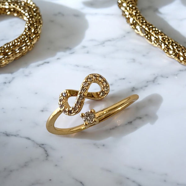 Anillo infinito con brillo mini