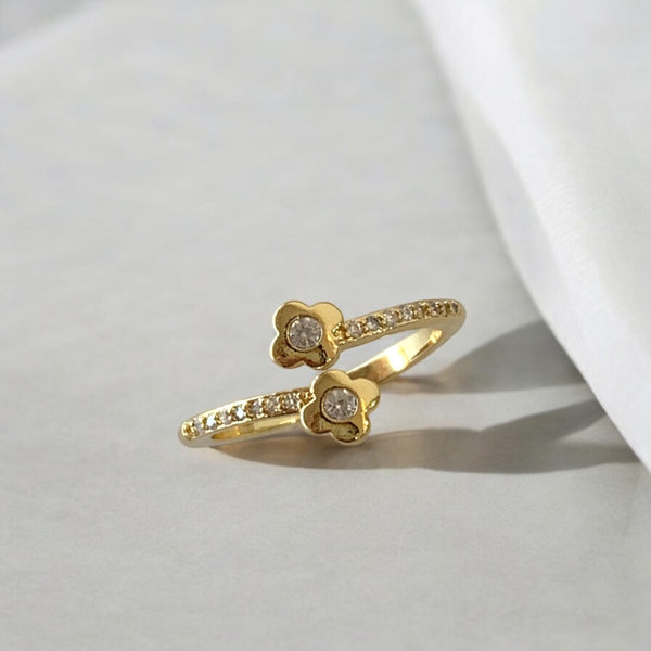 Anillo dos flores mini
