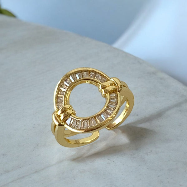 Anillo circulo silueta con brillos