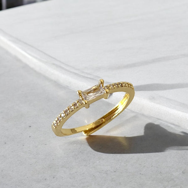 Anillo brillos con rectangulo brillos
