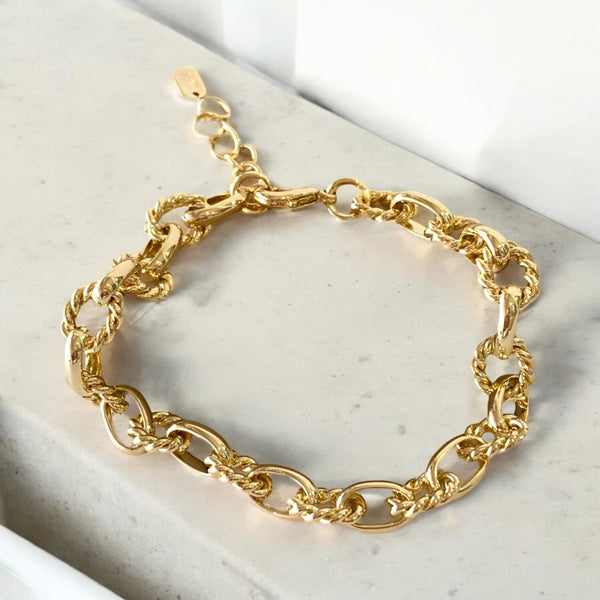 Pulsera eslabones estriados