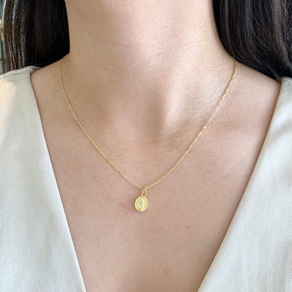 Collar medalla mini virgen
