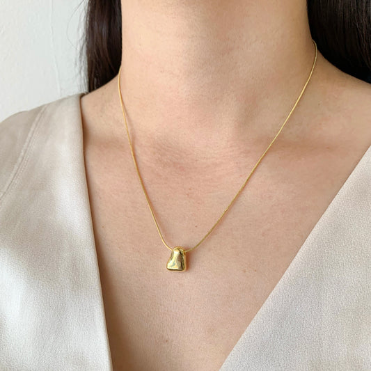 Collar dije dorado irregular