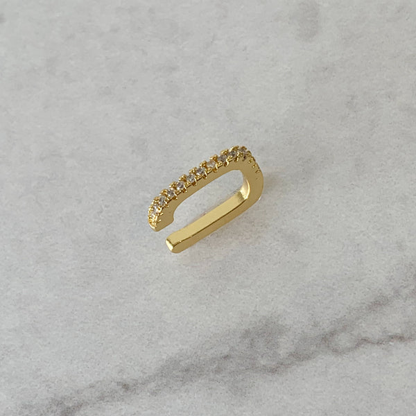Ear cuff rectangular brillos