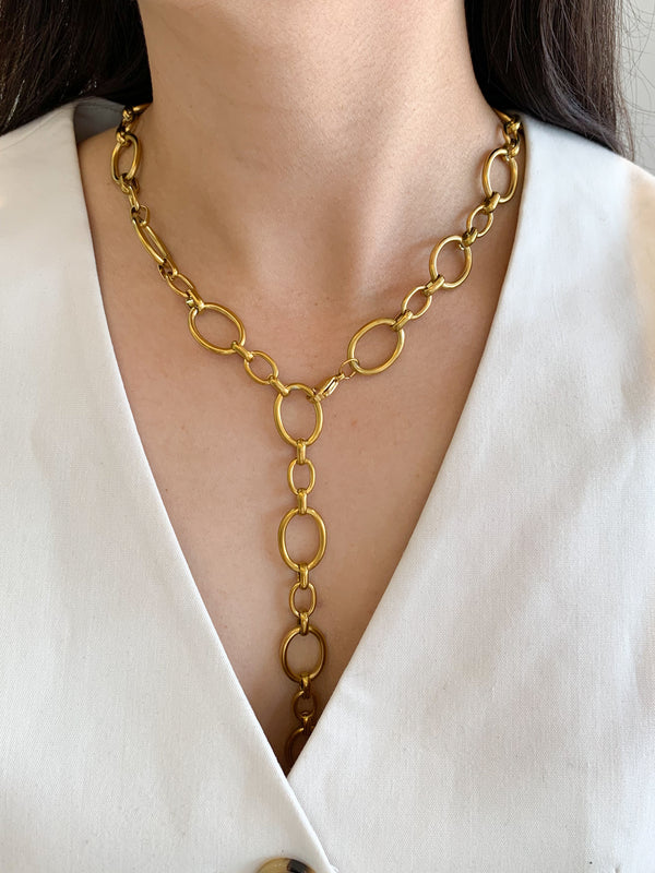 Corbatin maxi ovalos dorados