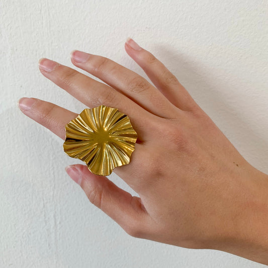 Anillo circulo irregular maxi