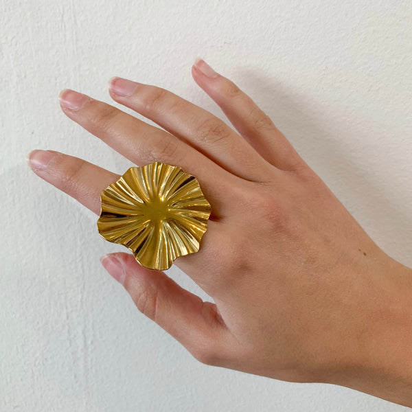 Anillo circulo irregular maxi