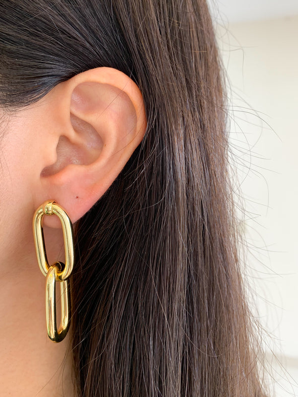 Aretes eslabones chunky