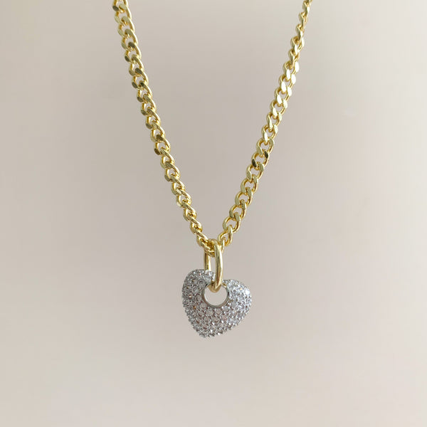 Collar Ofelia Mini Plateado Cadena Dorada