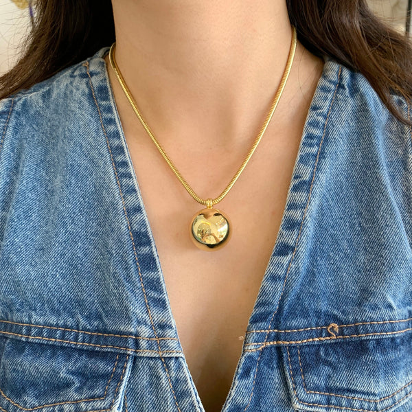 Collar dorado bola maxi