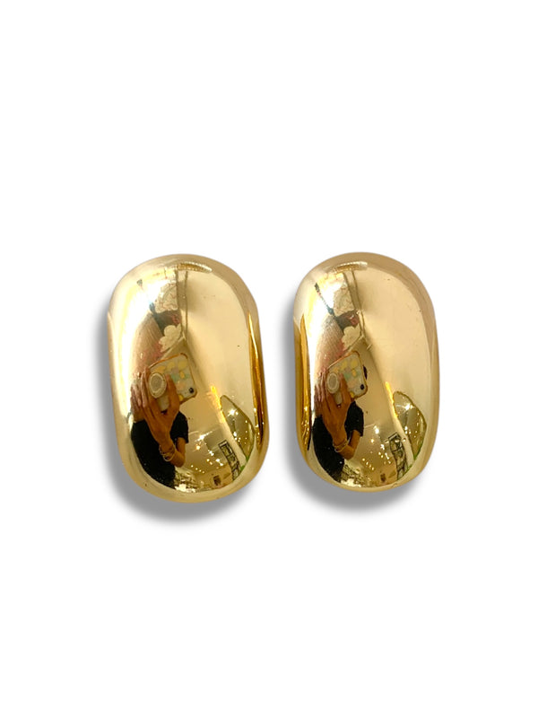 Aretes medio circulo dorados