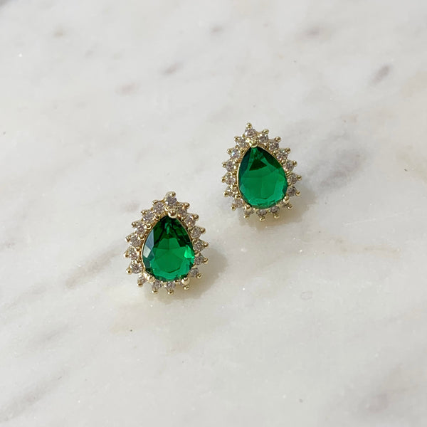 Aretes brillo en forma de gota