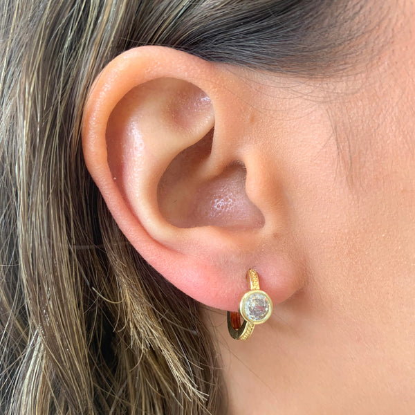 Piercing con brillito redondo blanco