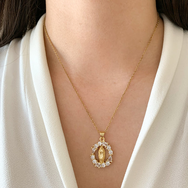 Collar Virgen Zirconia