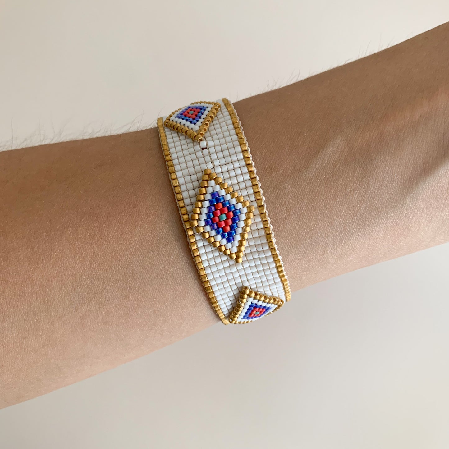 Pulsera Tejida Rombos